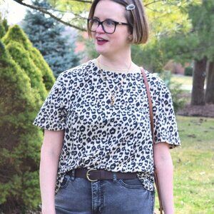 Leopard Print Short Sleeve Tee